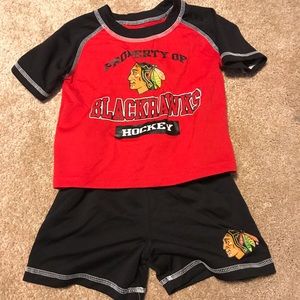 NHL Chicago Blackhawks 2T Toddler shorts set
